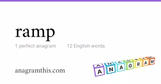 ramp - 12 English anagrams