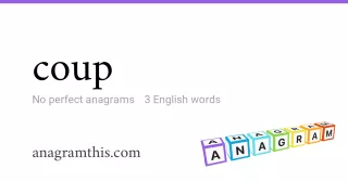 coup - 3 English anagrams