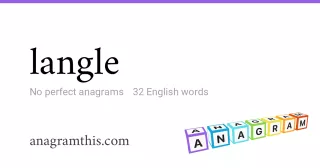langle - 32 English anagrams