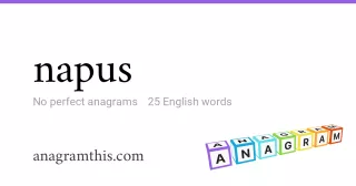 napus - 25 English anagrams