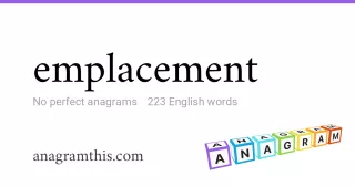 emplacement - 223 English anagrams