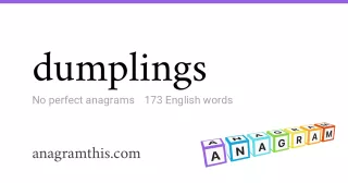 dumplings - 173 English anagrams