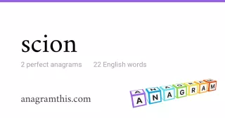 scion - 22 English anagrams