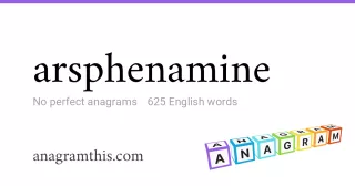 arsphenamine - 625 English anagrams