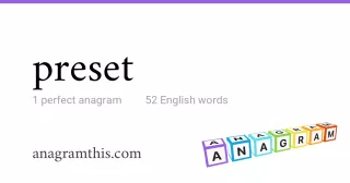 preset - 52 English anagrams