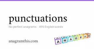 punctuations - 499 English anagrams