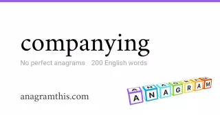 companying - 200 English anagrams