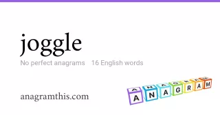 joggle - 16 English anagrams