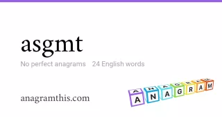 asgmt - 24 English anagrams