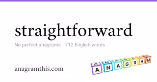straightforward - 712 English anagrams