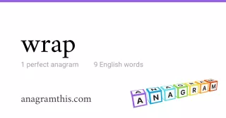 wrap - 9 English anagrams