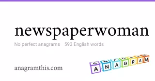 newspaperwoman - 593 English anagrams