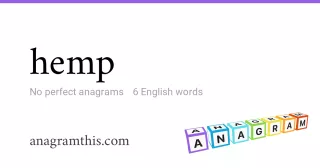hemp - 6 English anagrams