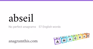 abseil - 57 English anagrams