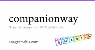 companionway - 203 English anagrams