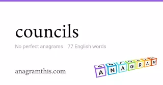 councils - 77 English anagrams