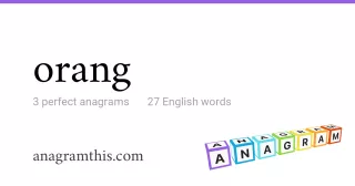 orang - 27 English anagrams