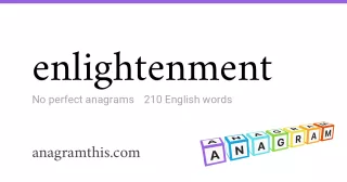enlightenment - 210 English anagrams