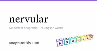 nervular - 76 English anagrams