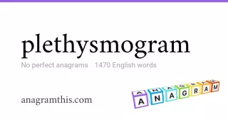 plethysmogram - 1,470 English anagrams