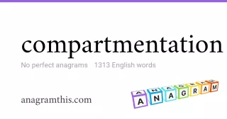 compartmentation - 1,313 English anagrams