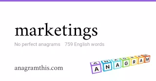 marketings - 759 English anagrams