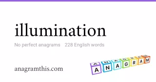 illumination - 228 English anagrams
