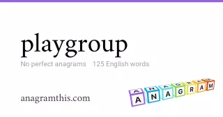 playgroup - 125 English anagrams