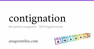 contignation - 200 English anagrams