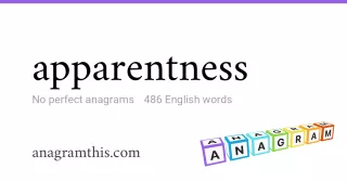 apparentness - 486 English anagrams