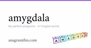 amygdala - 41 English anagrams