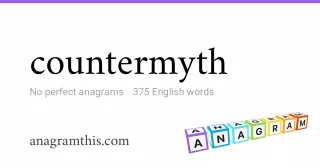 countermyth - 375 English anagrams