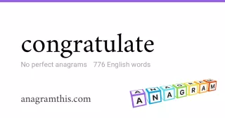 congratulate - 776 English anagrams