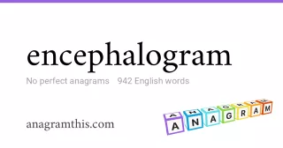 encephalogram - 942 English anagrams