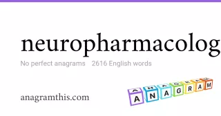 neuropharmacologic - 2,616 English anagrams