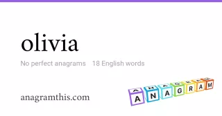 olivia - 18 English anagrams